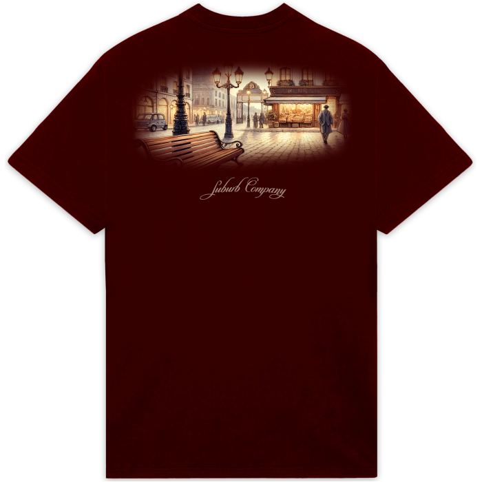 CAMISETA SUBURB COMPANY PARIS BORDO