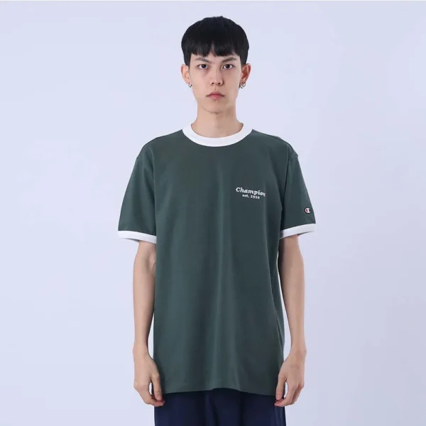 T21BL 586KRB-1-456 CAMISETA CHAMPION BICOLOR EST VERDE/BRANCA