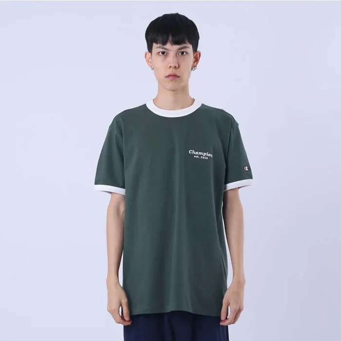 CAMISETA CHAMPION BICOLOR EST VERDE/BRANCA