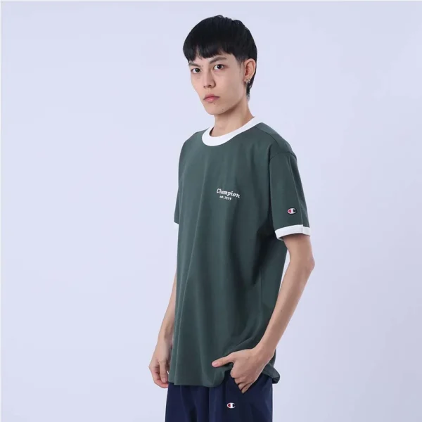 T21BL 586KRB-2-456 CAMISETA CHAMPION BICOLOR EST VERDE/BRANCA