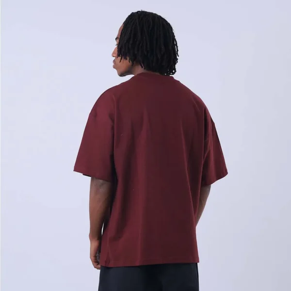 T79188B-CLOGEVA-3-180 CAMISETA OVERSIZED CHAMPION C LOGO SURTON BORDO