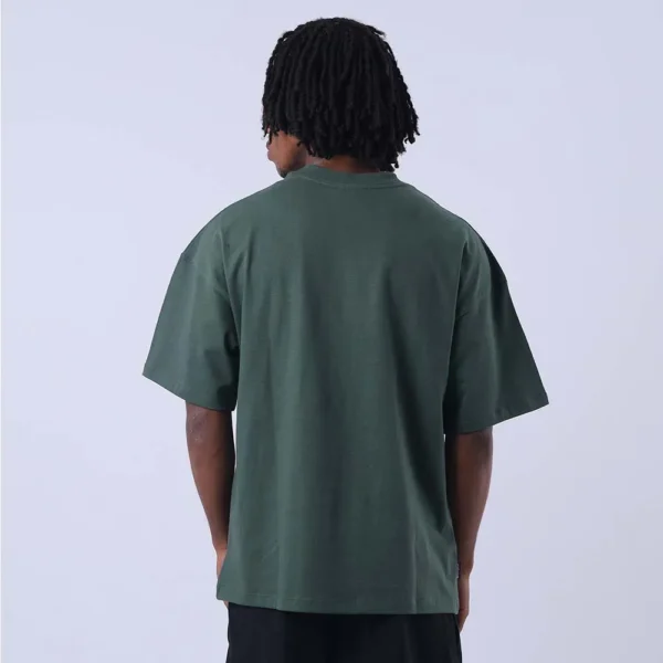 T79188B-CLOGEVA-3-449 CAMISETA OVERSIZED CHAMPION C LOGO SURTON VERDE MILITAR
