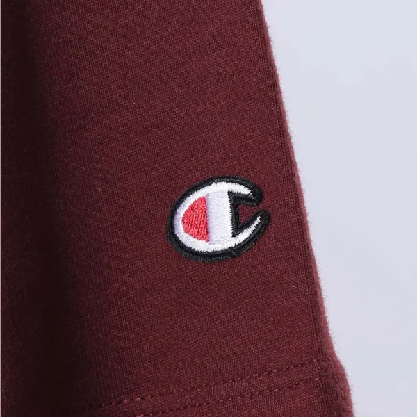 T79188B-CLOGEVA-5-180 CAMISETA OVERSIZED CHAMPION C LOGO SURTON BORDO