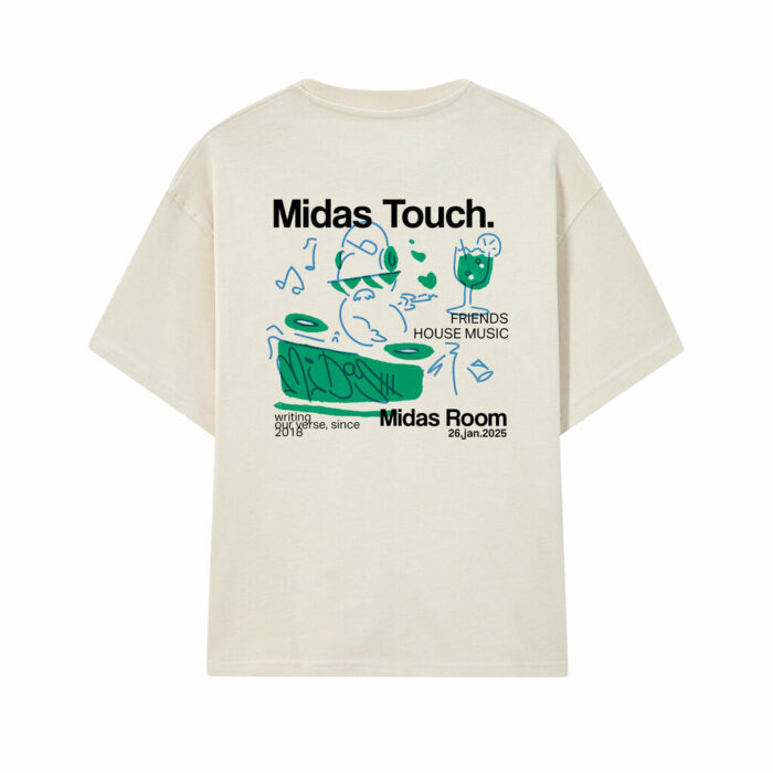 CAMISETA MIDAS TOUCH ABSTRACT OFF WHITE