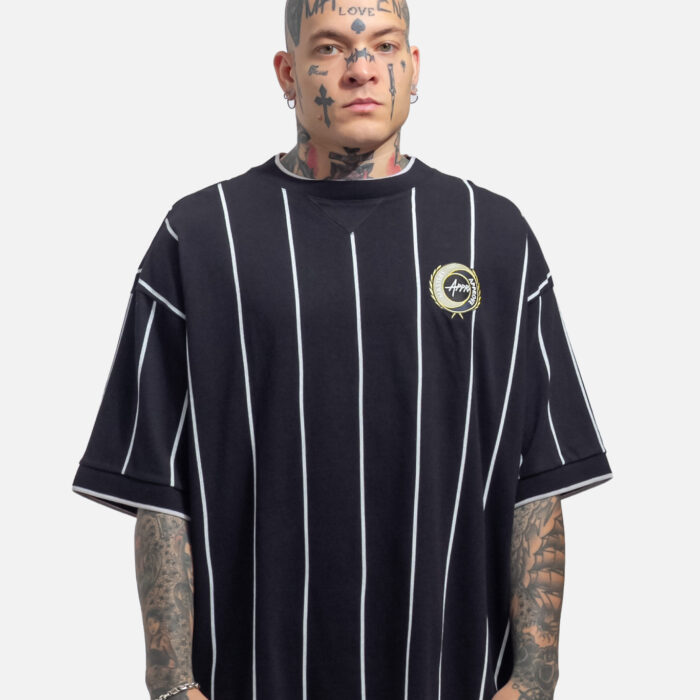 CAMISETA HUGE APPROVE MASTER LISTRAS PRETA