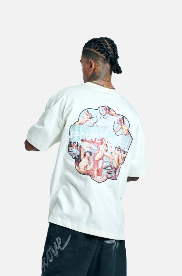 1-7-0905234454 CAMISETA HUGE APPROVE GALATEA OFF WHITE