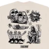 CAMISETA THUG NINE TURMOIL CREME