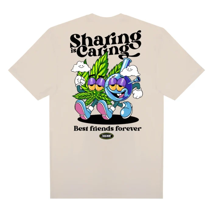 CAMISETA THUG NINE SHARING CREME