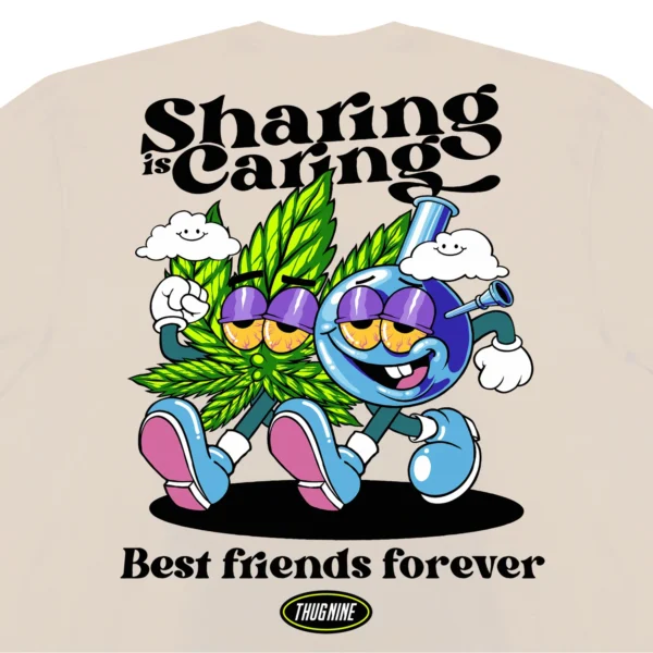 262790-5 CAMISETA THUG NINE SHARING CREME