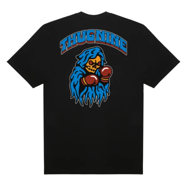 262922-2 CAMISETA THUG NINE K.O. PRETA