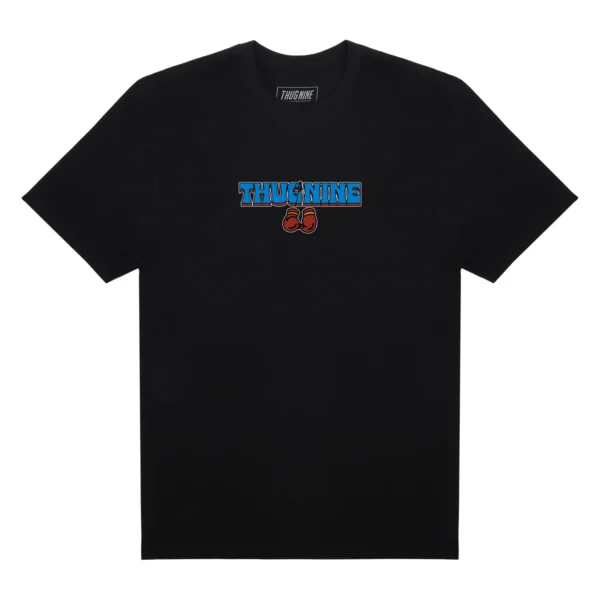 262922-3 CAMISETA THUG NINE K.O. PRETA