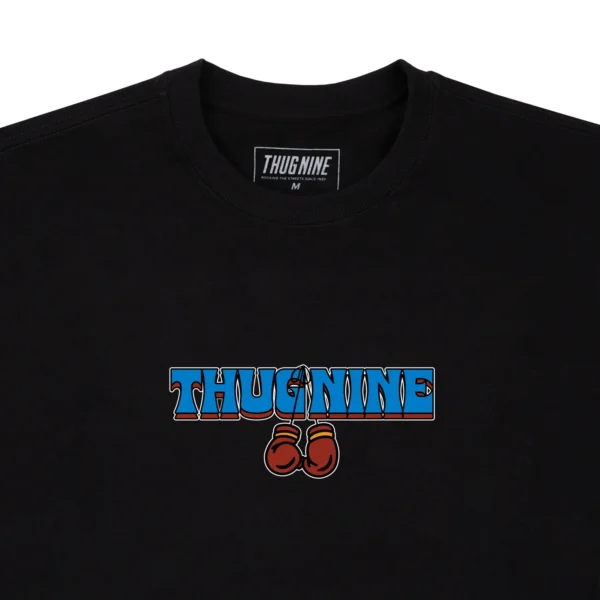 262922-4 CAMISETA THUG NINE K.O. PRETA