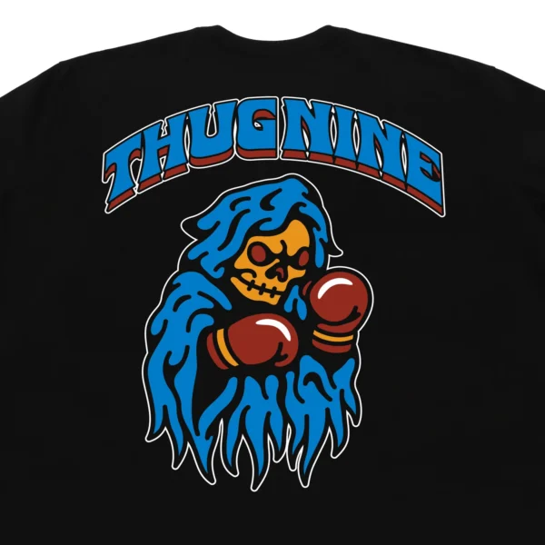 262922-5 CAMISETA THUG NINE K.O. PRETA