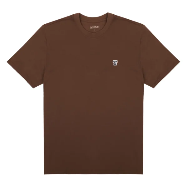 263078-2 CAMISETA THUG NINE BASIC T9 PATCH MARROM