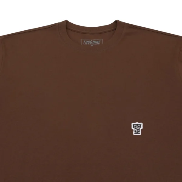 263078-4 CAMISETA THUG NINE BASIC T9 PATCH MARROM