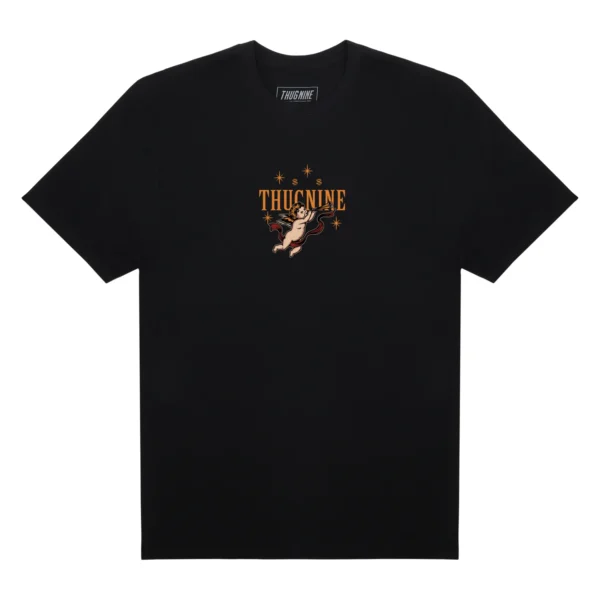 263138-3 CAMISETA THUG NINE LAMBORGHINI PRETA