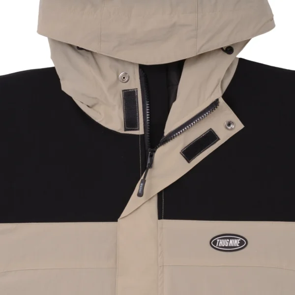 263228-5 CORTA VENTO THUG NINE HICKER PRETO/BEGE