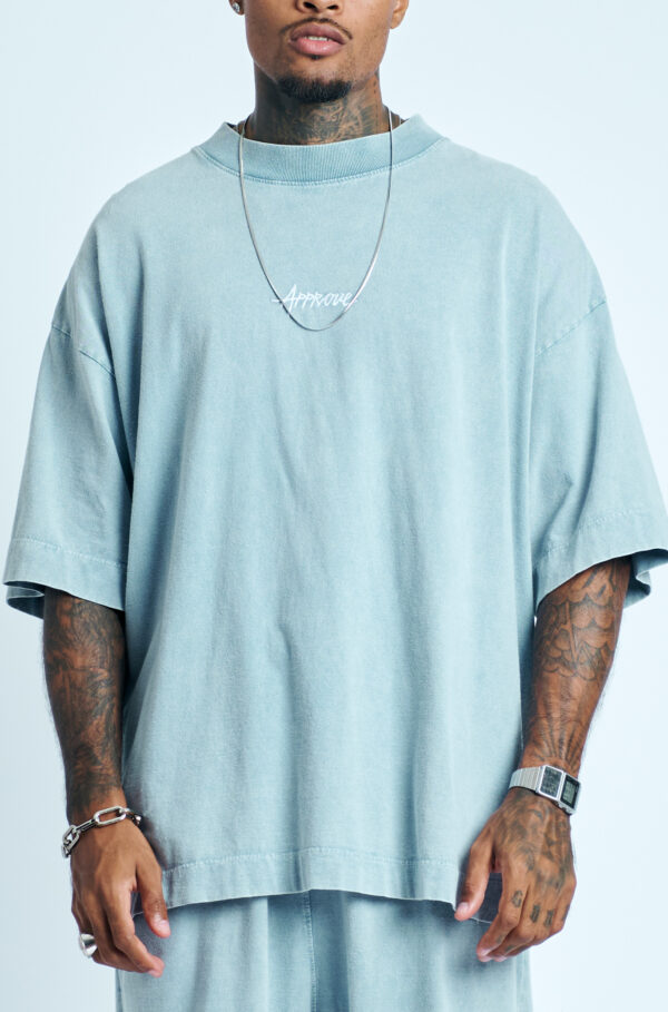 4-52-2704183021 CAMISETA HUGE APPROVE WASHED AZUL CLARO