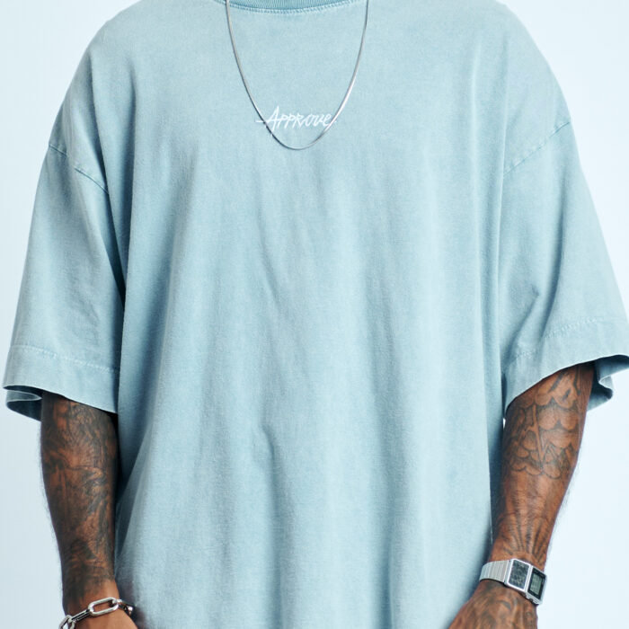 CAMISETA HUGE APPROVE WASHED AZUL CLARO