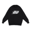 MOLETOM BARRA CREW ESPORTIVO RAGLAN PRETO