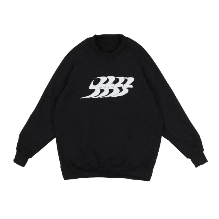 MOLETOM BARRA CREW ESPORTIVO RAGLAN PRETO