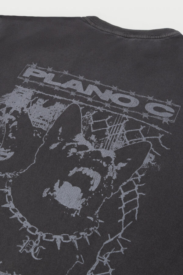 CAMISETA PLANO C FIERCE DOGS CINZA ESTONADO