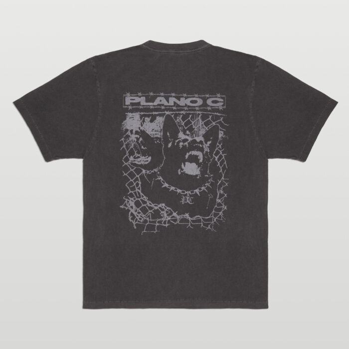 CAMISETA PLANO C FIERCE DOGS CINZA ESTONADO