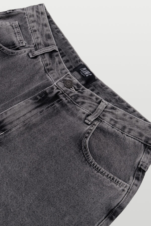 02.90.0027 (2) CALÇA BAGGY JEANS WASHED CINZA