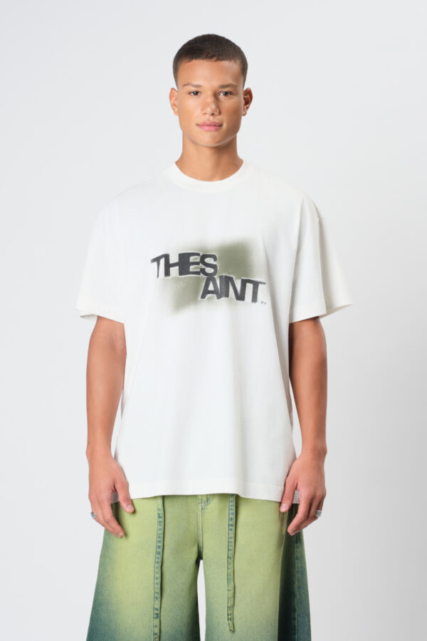 Evoto CAMISETA BOXY THE SAINT SPRAY OFF WHITE