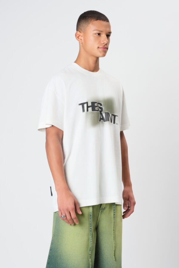 Evoto CAMISETA BOXY THE SAINT SPRAY OFF WHITE