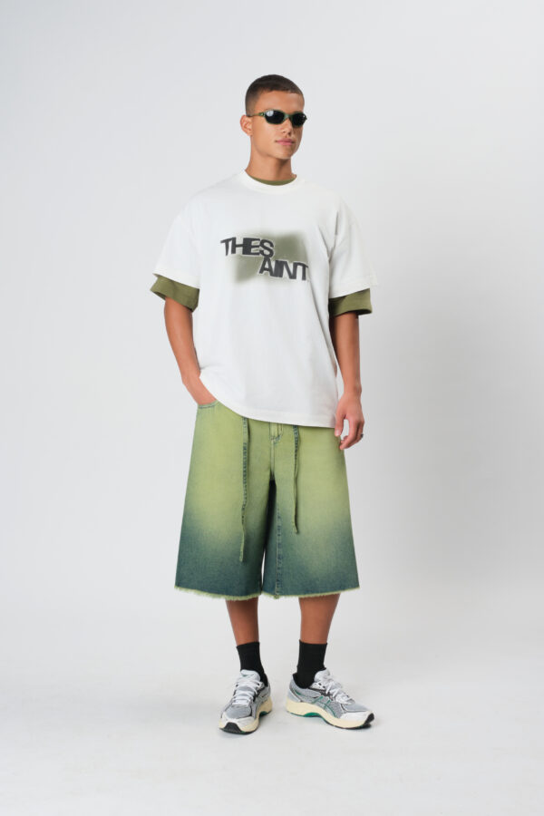 Evoto CAMISETA BOXY THE SAINT SPRAY OFF WHITE