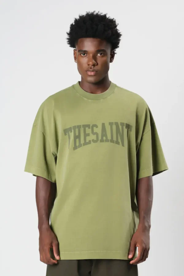 CAMISETA OVERSIZED THE SAINT VERDE ESTONADO