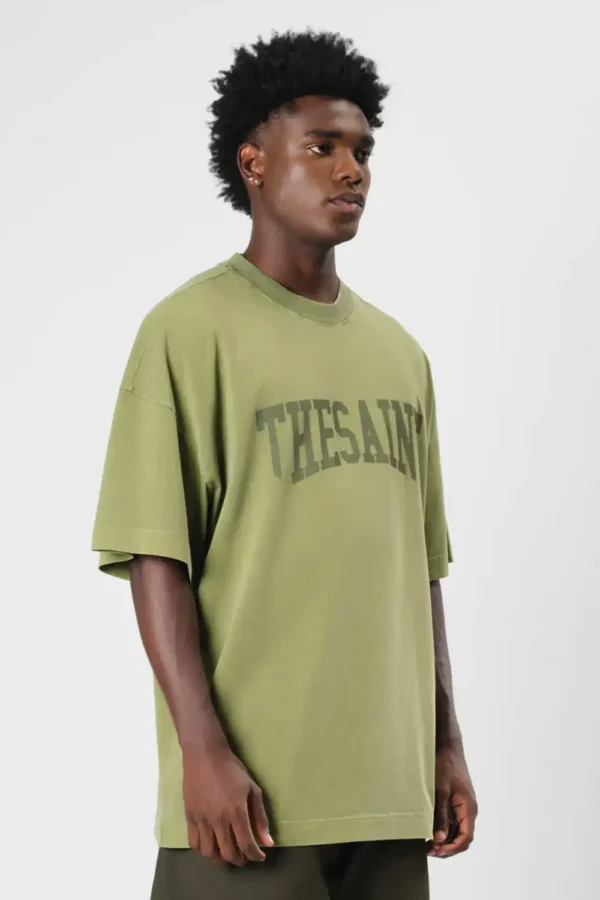 CAMISETA OVERSIZED THE SAINT VERDE ESTONADO