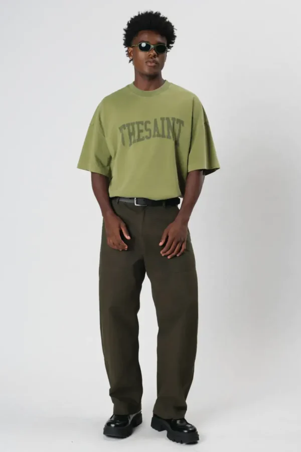 CAMISETA OVERSIZED THE SAINT VERDE ESTONADO