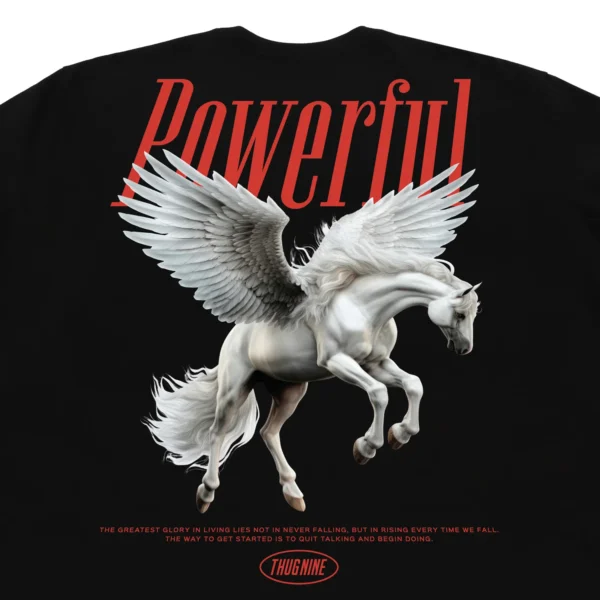 262886-5 CAMISETA THUG NINE POWERFUL PRETA