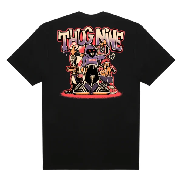 262892-2 CAMISETA THUG NINE CREW PRETA