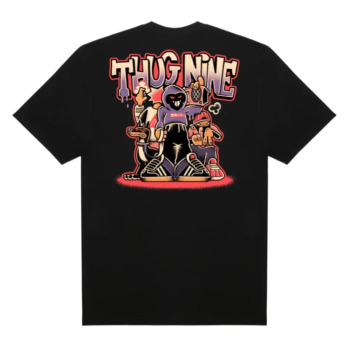 CAMISETA THUG NINE CREW PRETA
