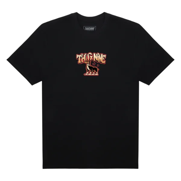 262892-3 CAMISETA THUG NINE CREW PRETA