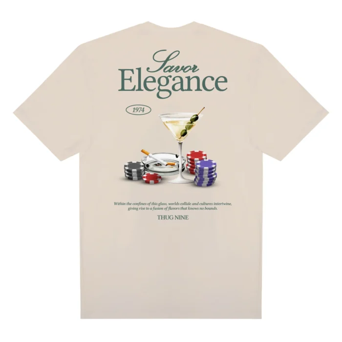 CAMISETA THUG NINE ELEGANCE CREME