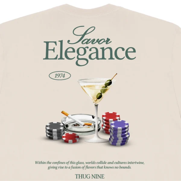 262904-5 CAMISETA THUG NINE ELEGANCE CREME