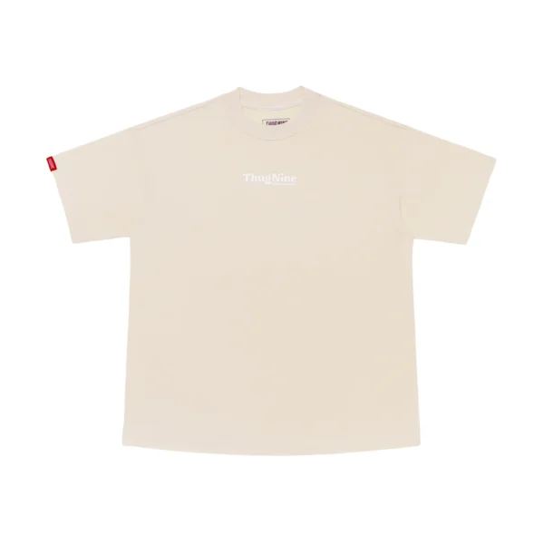 263108-2 CAMISETA THUG NINE OVERSIZED BOLD PUFF OFF WHITE