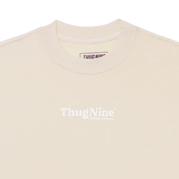 263108-4 CAMISETA THUG NINE OVERSIZED BOLD PUFF OFF WHITE