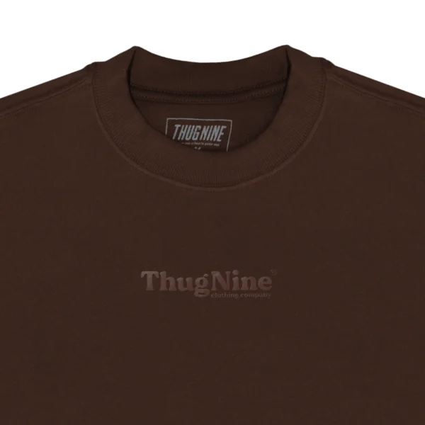263114-4 CAMISETA THUG NINE OVERSIZED BOLD PUFF OFF MARROM