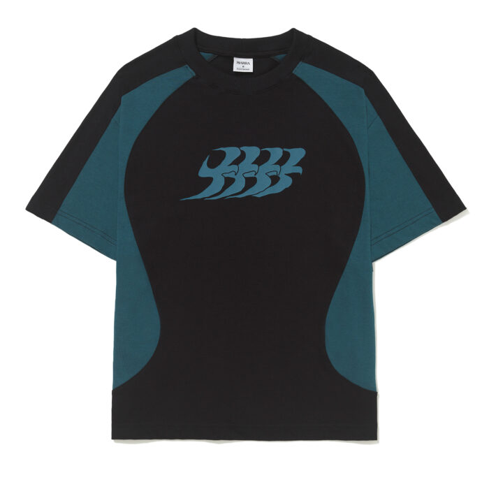 CAMISETA BARRA CREW B GARÇA RECORTADA PRETA