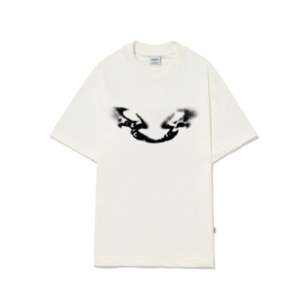 CAMISA-B-REFLEXO-OFFWHITE CAMISETA BARRA CREW B REFLEXO ESPECTRO OFF WHITE
