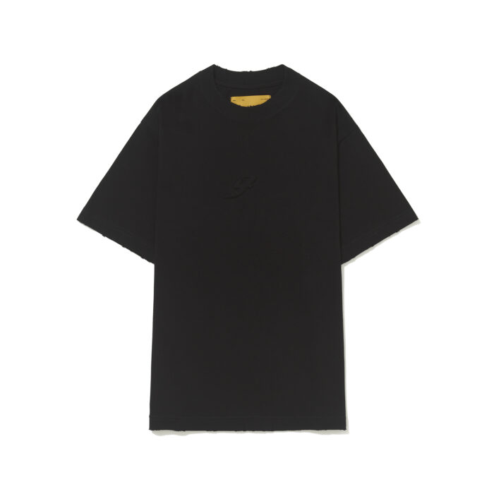 CAMISETA BARRA CREW B GARÇA ALTO RELEVO PRETA