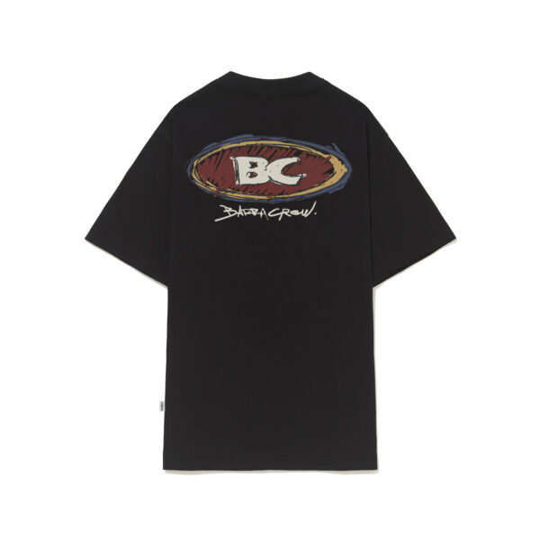 GOODS-PRETA-COSTAS CAMISETA BARRA CREW GOODS LOGO HANDMADE PRETA