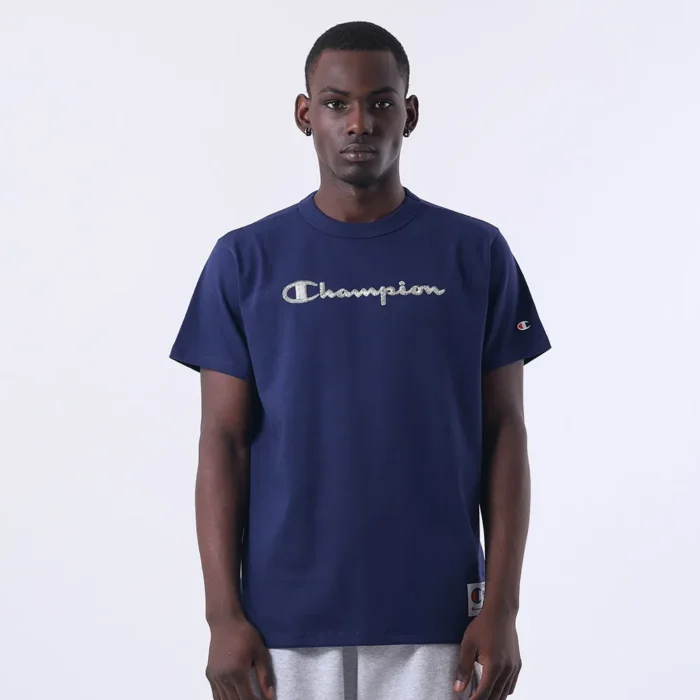 CAMISETA CHAMPION HERITAGE SCRIPT RUST AZUL