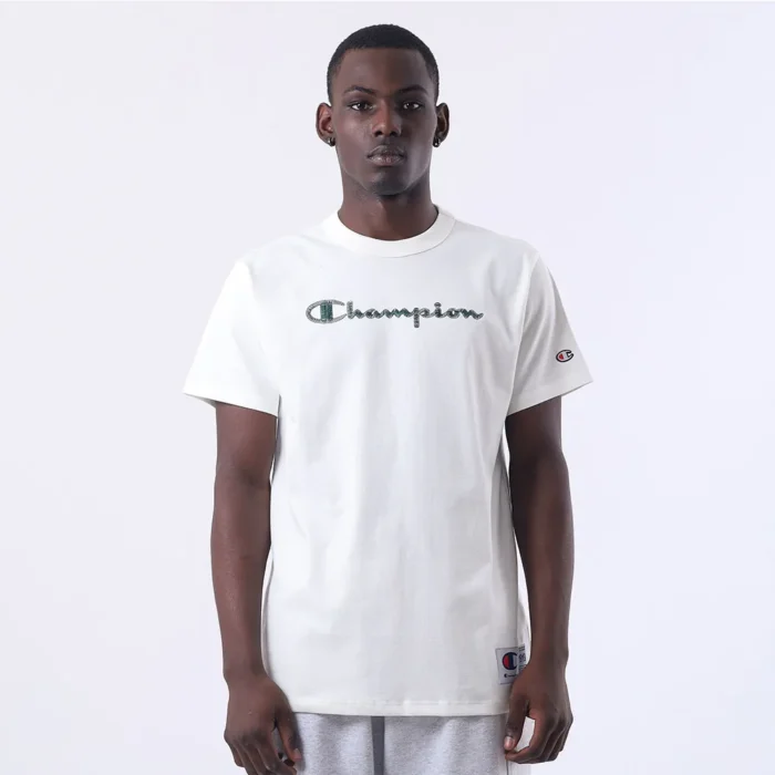CAMISETA CHAMPION HERITAGE SCRIPT RUST OFF WHITE