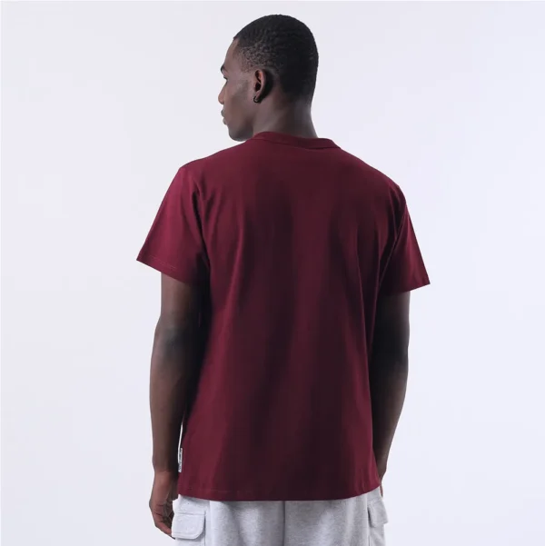 GT220B Y08069RTC-3-180 CAMISETA CHAMPION HERITAGE SCRIPT RUST VINHO